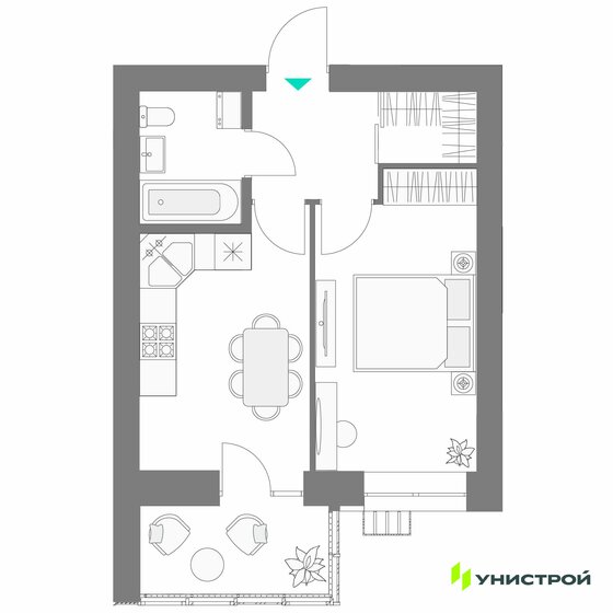 35,4 м², 1-комнатная квартира 8 400 000 ₽ - изображение 14