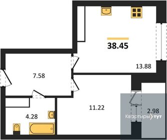 35,8 м², 1-комнатная квартира 4 400 000 ₽ - изображение 82