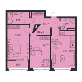 75,2 м², 2-комнатная квартира 9 150 582 ₽ - изображение 85