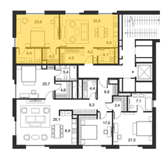 Квартира 79,3 м², 2-комнатные - изображение 2
