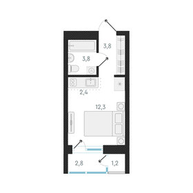 Квартира 22,3 м², студия - изображение 1