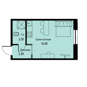 25,1 м², квартира-студия 5 060 100 ₽ - изображение 46