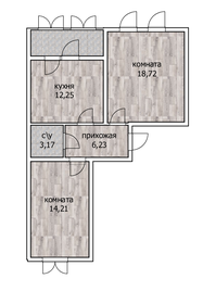 Квартира 56,3 м², 2-комнатная - изображение 1