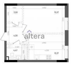 Квартира 41,2 м², 1-комнатная - изображение 2