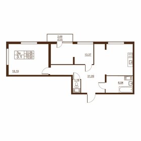 Квартира 70,7 м², 3-комнатная - изображение 1