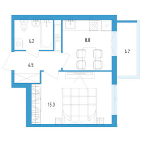 32,7 м², 1-комнатная квартира 5 900 000 ₽ - изображение 46