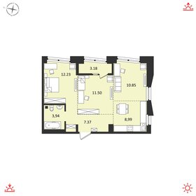 Квартира 56,5 м², 2-комнатная - изображение 1