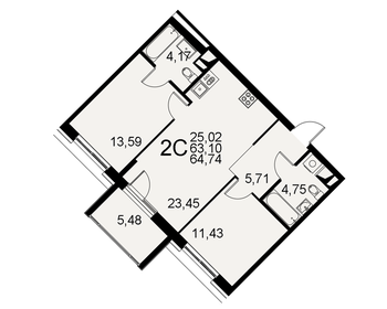 65 м², 2-комнатная квартира 10 000 000 ₽ - изображение 22