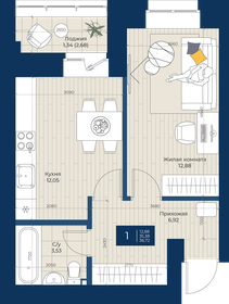 42 м², 1-комнатная квартира 4 150 000 ₽ - изображение 61