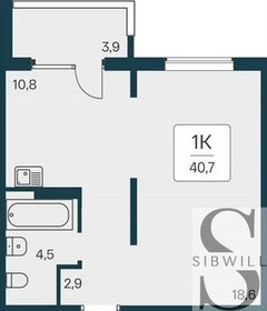 40,8 м², 1-комнатная квартира 4 600 000 ₽ - изображение 67