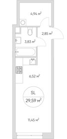 27,3 м², квартира-студия 11 300 000 ₽ - изображение 59