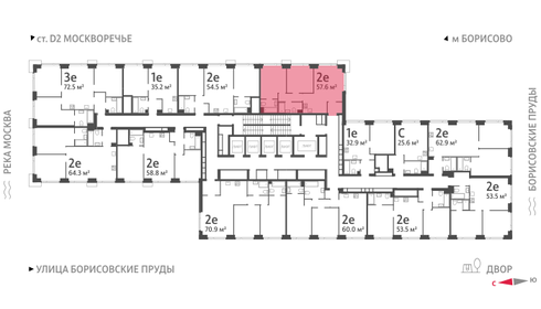 57,3 м², 2-комнатная квартира 21 844 822 ₽ - изображение 24