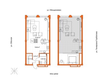 Квартира 65,9 м², 1-комнатная - изображение 1