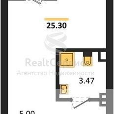 Квартира 25,3 м², 1-комнатная - изображение 2