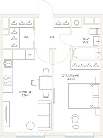 43,5 м², 1-комнатная квартира 8 907 262 ₽ - изображение 76