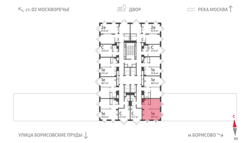 40 м², 1-комнатная квартира 21 067 400 ₽ - изображение 44