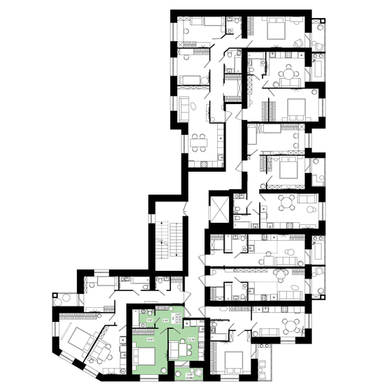 43,8 м², 1-комнатная квартира 5 500 000 ₽ - изображение 92