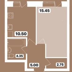 Квартира 40,7 м², 1-комнатная - изображение 1