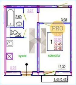 25,9 м², 2-комнатная квартира 3 145 635 ₽ - изображение 16