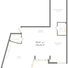 Квартира 126,2 м², 3-комнатная - изображение 2