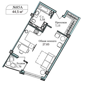 77 м², апартаменты-студия 15 015 000 ₽ - изображение 67