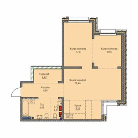 Квартира 72,8 м², 3-комнатная - изображение 1