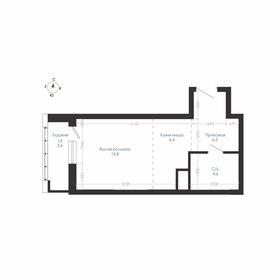 Квартира 34,1 м², студия - изображение 1