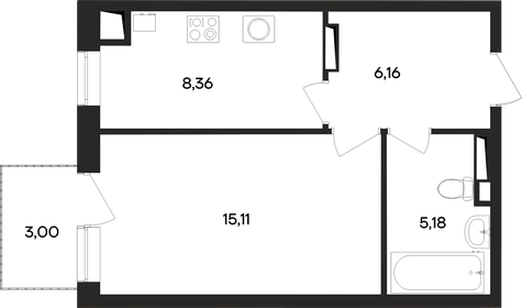 36,2 м², 1-комнатная квартира 6 626 430 ₽ - изображение 34