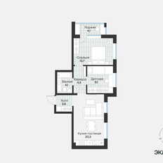 Квартира 57,2 м², 2-комнатная - изображение 4