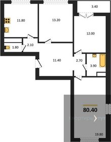 80,4 м², 3-комнатная квартира 8 580 930 ₽ - изображение 16