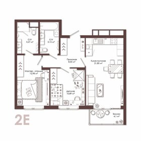 Квартира 65,4 м², 2-комнатная - изображение 1