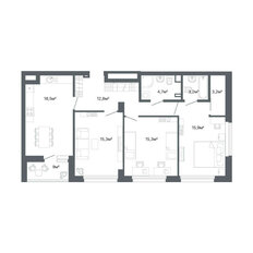 Квартира 88,9 м², 4-комнатная - изображение 2