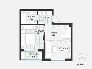45 м², 1-комнатная квартира 6 460 000 ₽ - изображение 33