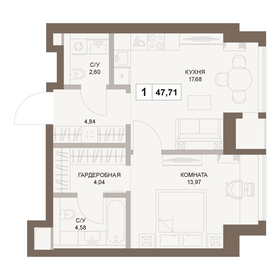 47,6 м², 1-комнатная квартира 25 787 840 ₽ - изображение 71