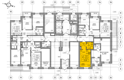 23 м², квартира-студия 4 899 000 ₽ - изображение 30