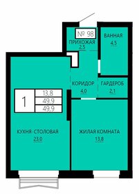 49,9 м², 1-комнатная квартира 16 145 796 ₽ - изображение 8