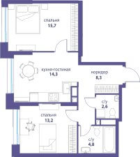 41,6 м², 1-комнатная квартира 21 465 600 ₽ - изображение 87