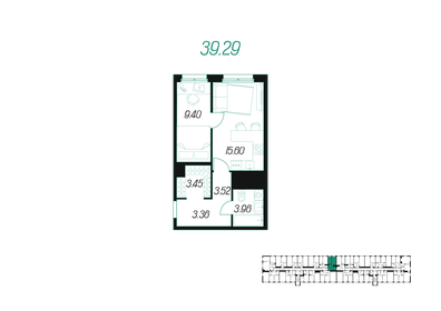 41,4 м², 1-комнатная квартира 3 790 000 ₽ - изображение 34