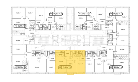 72,6 м², 2-комнатная квартира 53 950 000 ₽ - изображение 69