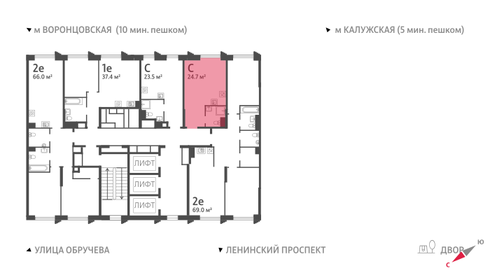 24,7 м², квартира-студия 13 416 126 ₽ - изображение 74