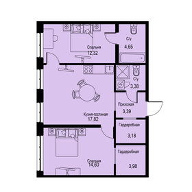 55,9 м², 2-комнатная квартира 9 900 000 ₽ - изображение 55