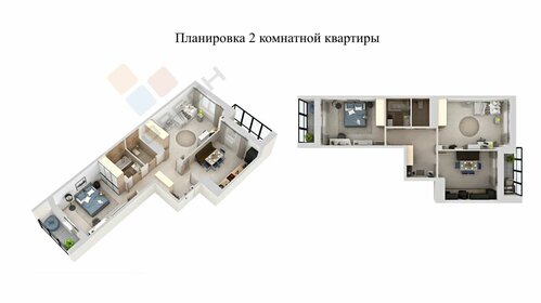 Квартира 75 м², 2-комнатная - изображение 1