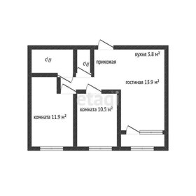55,9 м², 2-комнатная квартира 4 600 000 ₽ - изображение 36