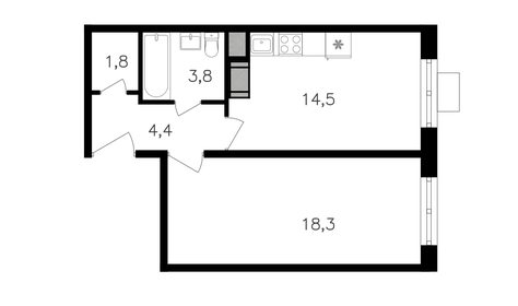 39,2 м², 1-комнатная квартира 17 836 000 ₽ - изображение 82