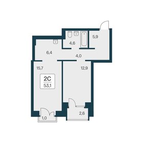 53,6 м², 2-комнатная квартира 11 550 000 ₽ - изображение 25