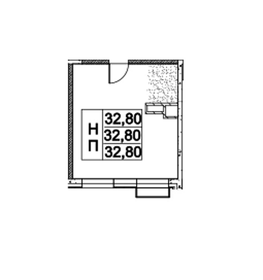 Квартира 32,8 м², студия - изображение 1