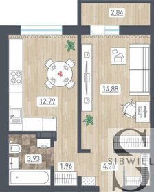 Квартира 39,2 м², 1-комнатная - изображение 1