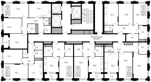 82,1 м², 3-комнатная квартира 27 331 090 ₽ - изображение 23