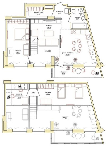 70 м², 3-комнатная квартира 12 740 000 ₽ - изображение 37