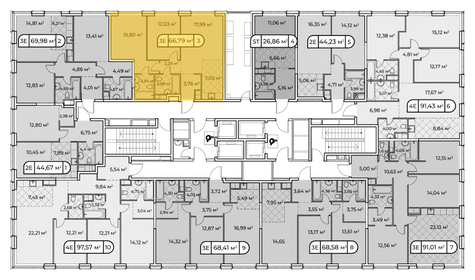 65 м², 2-комнатные апартаменты 29 600 000 ₽ - изображение 68